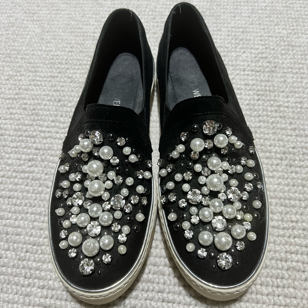 Stuart Weitzman rhinestone sneakers